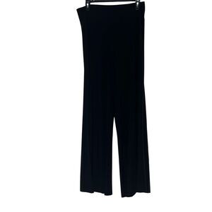 Talk of the Walk Black Vintage Wide Leg Stretchy Flowy Dress Pants XL Party Glam